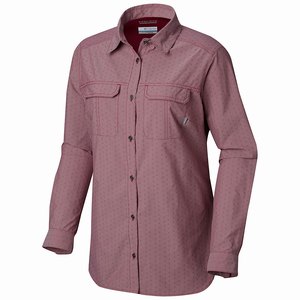 Columbia Pilsner Peak™ Ombre Stripe Långärmad Dam MörkRosa (AKWTJ2180)